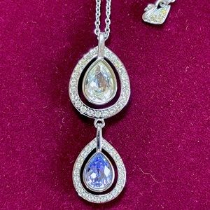 Swarovski drop necklace. OBO
